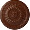 Ekena Millwork Temple Ceiling Medallion (Fits Canopies up to 9 1/4"), 24"OD x 1 5/8"P, Burnished Mahogany Crackle CM24TEBMC - alternate 1